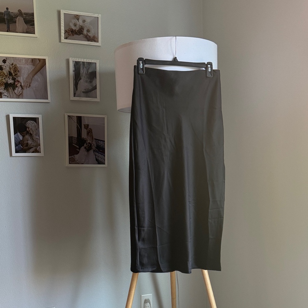 Urban Outfitters Black Satin Skirt